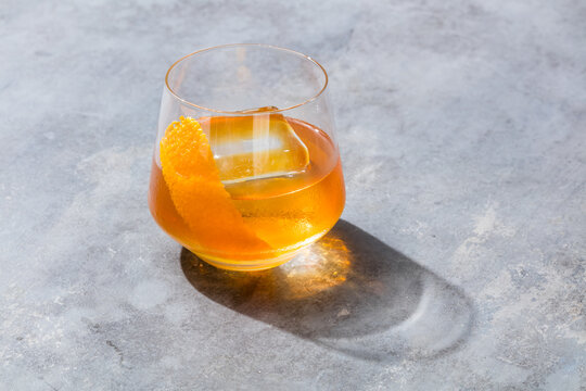 Boozy Refreshing Bourbon Old Fashioned Cocktail