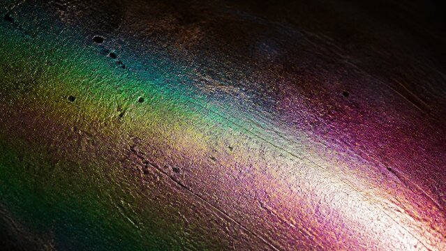 玉虫塗の漆面 見る角度で緑と赤紫に変わる虹色の輝き 和の背景素材