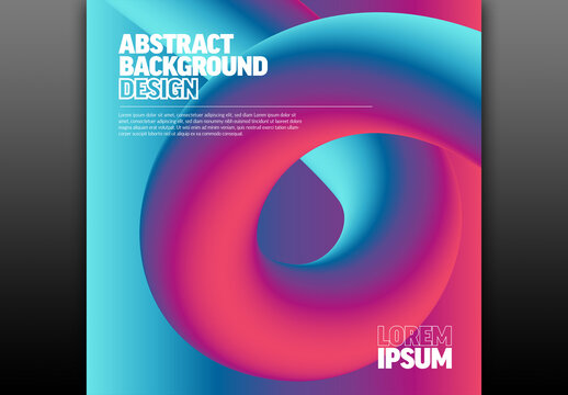 Vibrant Abstract Fluid Background with Pink and Blue Gradient Waves