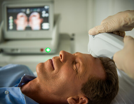 Male Facial Ultrasound Treatment.
