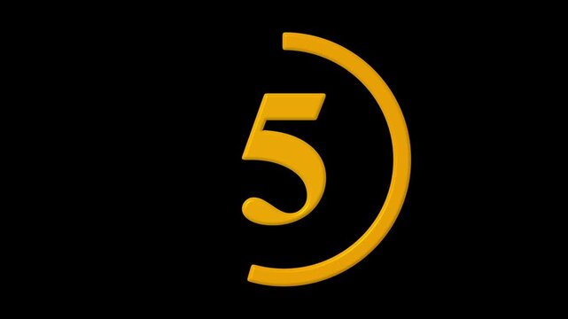 Movies start intro 1 2 3 4 5 6 7 8 9 10 count down with white back ground. Motion graphics of number countdown concept with 4k video motion