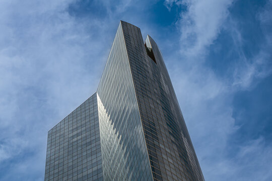 Societe Generale Headquarters skyscrapers in La Defense business district in Paris. Societe Generale is France's third largest bank. Paris, France. July 20, 2026.