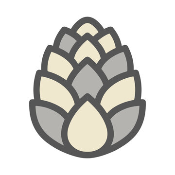 Stylized hop cone icon