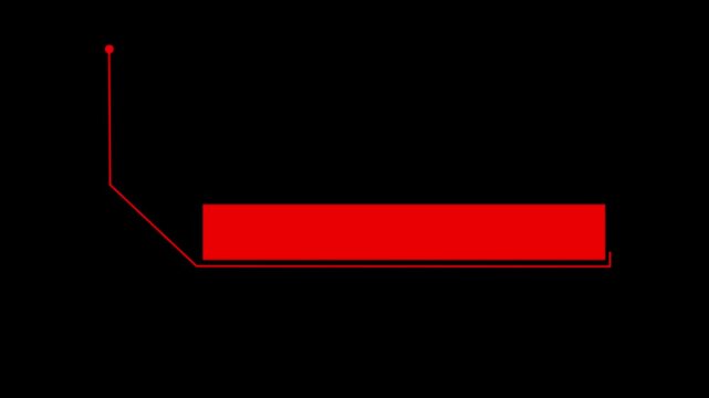HUD callout rectangle text box animation. HUD graphics around the edges for use in movies, Technological HUD template callout. Motion graphics of HUD