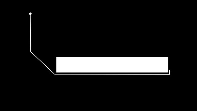 HUD callout rectangle text box animation. HUD graphics around the edges for use in movies, Technological HUD template callout. Motion graphics of HUD