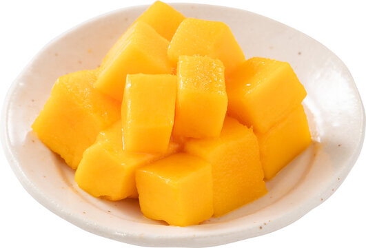 Fresh ripe mango fruit isolated on white background with clipping path