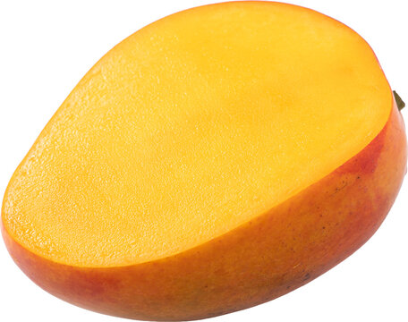 Fresh ripe mango fruit isolated on white background with clipping path