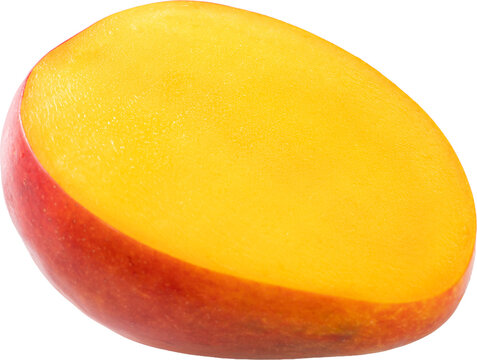 Fresh ripe mango fruit isolated on white background with clipping path