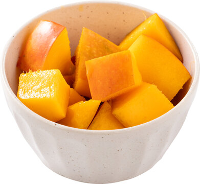 Fresh ripe mango fruit isolated on white background with clipping path