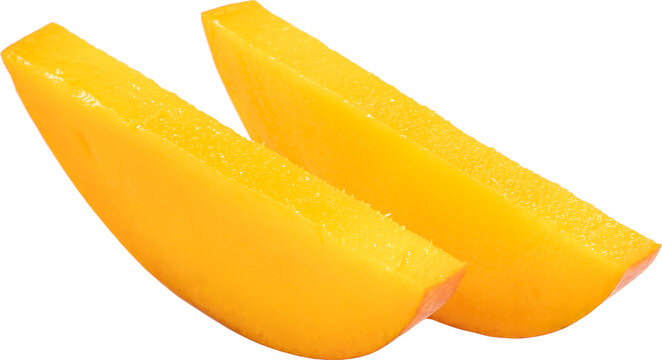 Fresh ripe mango fruit isolated on white background with clipping path