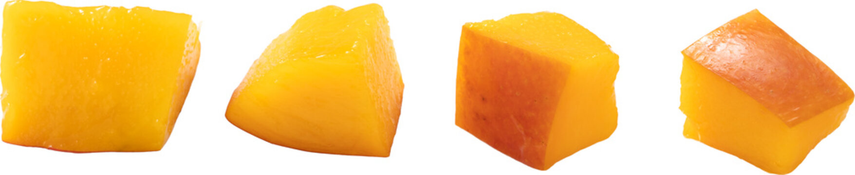 Fresh ripe mango fruit isolated on white background with clipping path