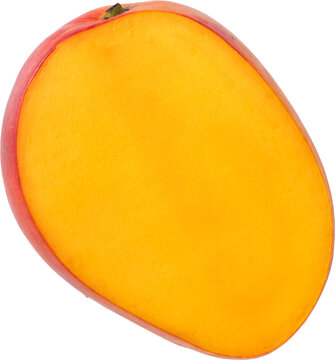 Fresh ripe mango fruit isolated on white background with clipping path