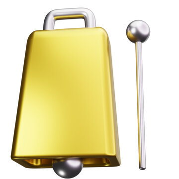 Cowbell Percussion 3D Illustrations