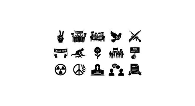 Peace and Protest Icons: Social Justice, Human Rights, and Activism Symbols