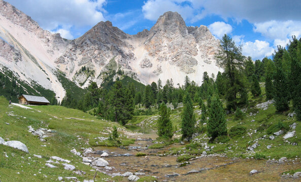  Fanes Plateau - Alpe di Fanes, located within the stunning Fanes-Sennes-Braies Nature Park in the Dolomites, South Tyrol, Italy