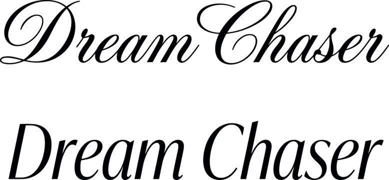 Dream chaser elegant and simple script logo