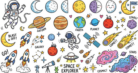 Space & Planet Doodle Pattern © MstHafsaAkter