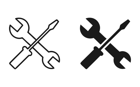 repair icon flat clipart series