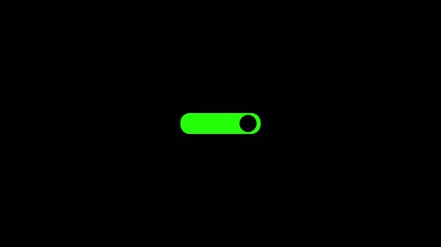 Animated On and Off Toggle Switch Motion Graphics Loop Overlay for