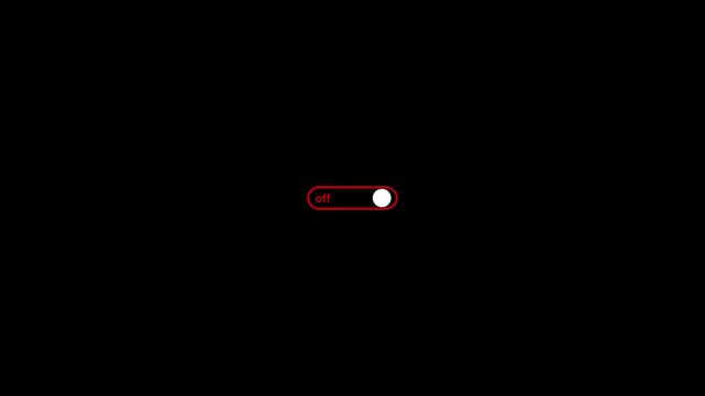 Animated On and Off Toggle Switch Motion Graphics Loop Overlay for