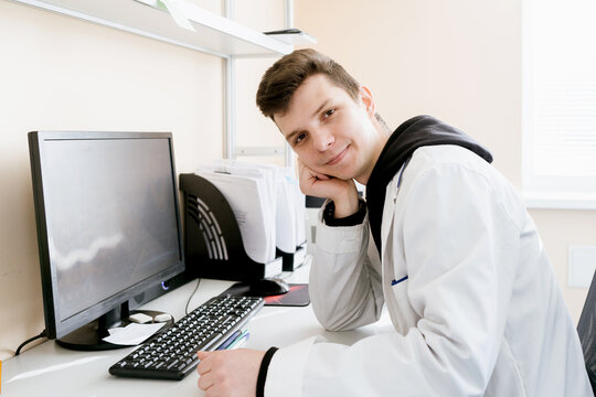 A man in a chemical laboratory.