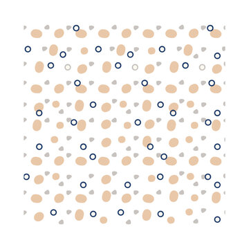 Abstract pattern with circles and irregular shapes