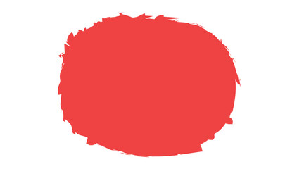 Fototapeta premium Red Grunge Brush Stroke Banner with Rough Edges for Abstract Art Designs