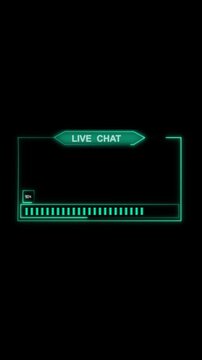 A neon chat overlay interface flashes with active progress monitoring bars This chat overlay interface enhances live interactive community broadcasting Add this chat overlay interface loop to streams