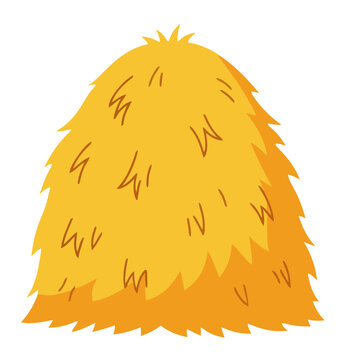 Large golden haystack countryside element