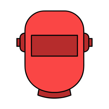 Red welding mask icon