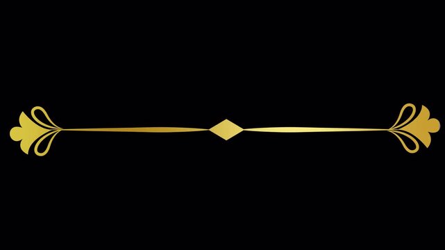 Elegant Gold Decorative Text Divider with Flourish Design.