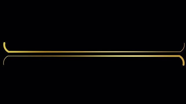 Minimalist Gold Line Dividers Motion Graphics Set.