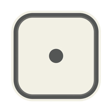 Single die face with one dot
