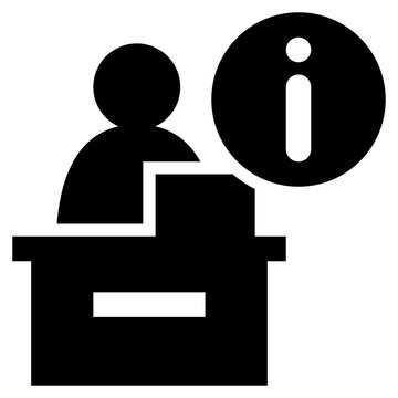 information service point area travel solid glyph icon