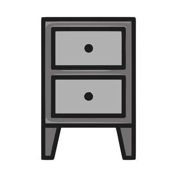 Two drawer cabinet icon
