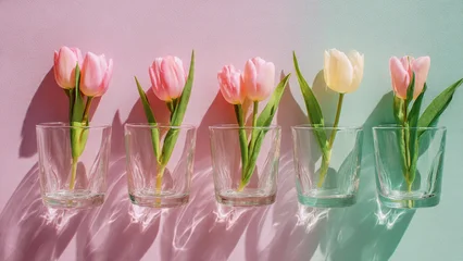 Tulips in glasses. © F@natka