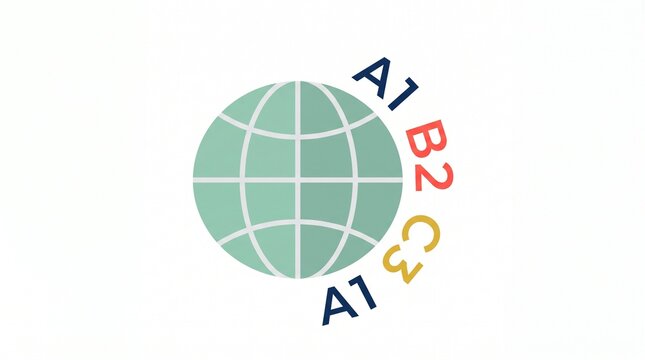 Global map with ai language levels