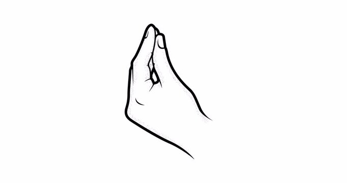 Pinched fingers, Italian wiggle hand gesture che vuoi or bellissimo, tasty food and distrust sign, finger purse, footage