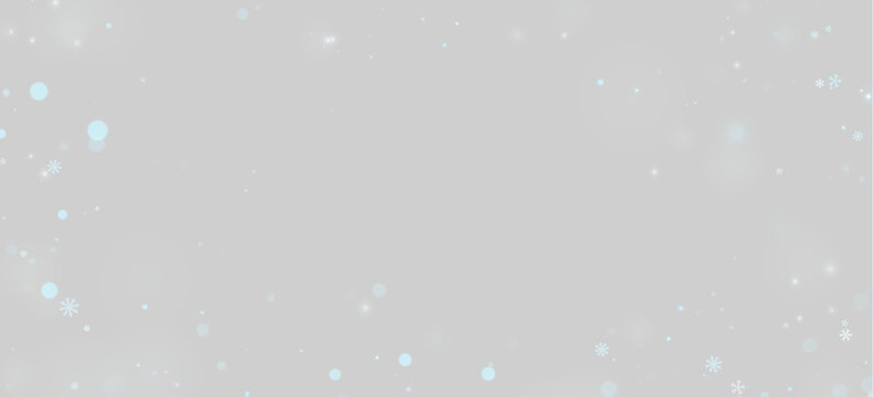 Scattered blue snowflakes fall gently on a black background. The snowflakes vary in size with soft glowing edges and light bokeh effects. This image creates a subtle winter-themed.