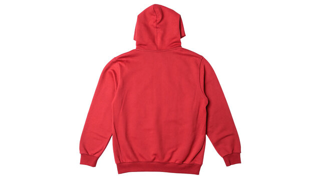 Classic casual red sports hoodie jacket outerwear clothing isolated on a white background