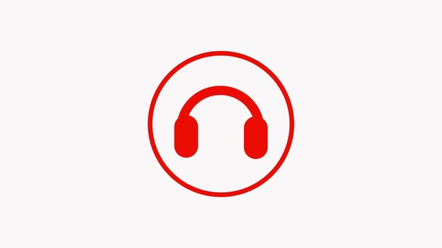 Headphone Icon in Circle