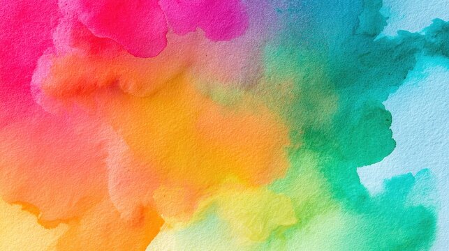 Vibrant watercolor wash background with bold color blends on textured paper