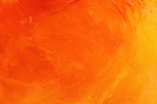 Warm-toned acrylic painting on paper: close-up of vivid orange and yellow swirls