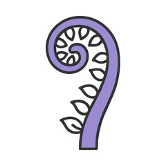 Purple fern frond unfurling © irene