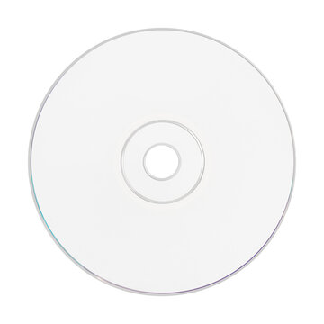 Blank white CD disc media. Vintage Cd-room. png isolated on transparent background