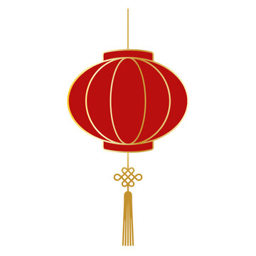 Traditional Ornate Chinese Hanging Lantern Vector Icon