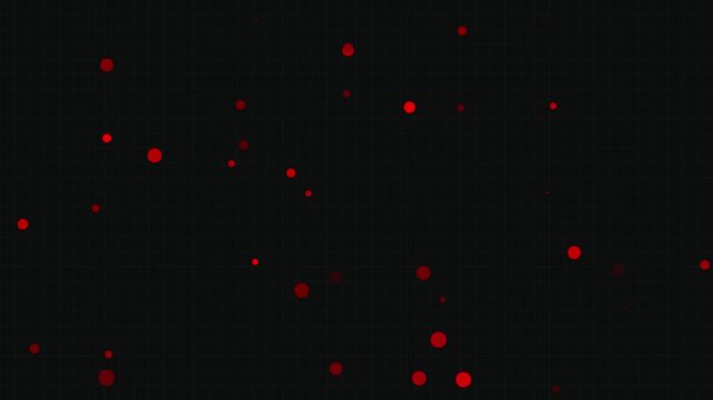 Floating red glowing circles on a dark background for modern digital motion graphics