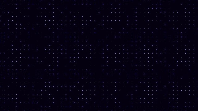 Seamless motion background featuring a grid of small flickering light blue dots