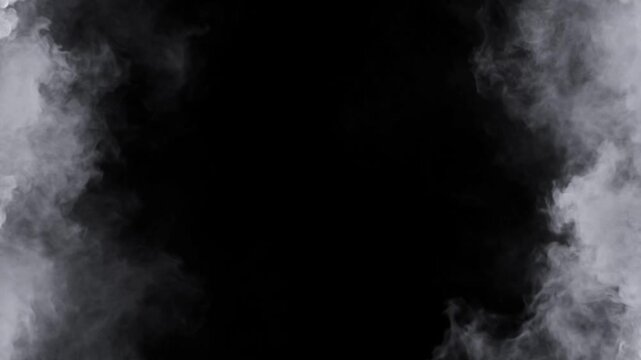Vertical horror gas ambient cutout on black backgrounds rendering video