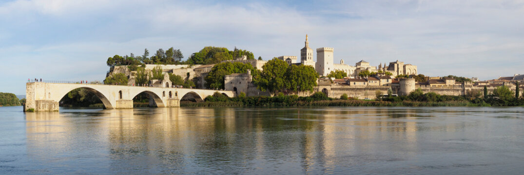 Europe, France, Provence, Avignon panorama